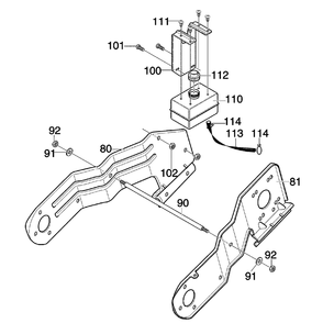 Frame Components Assembly Diagram and Parts List for 620301X4D 2001 Briggs and Stratton Snow Blower